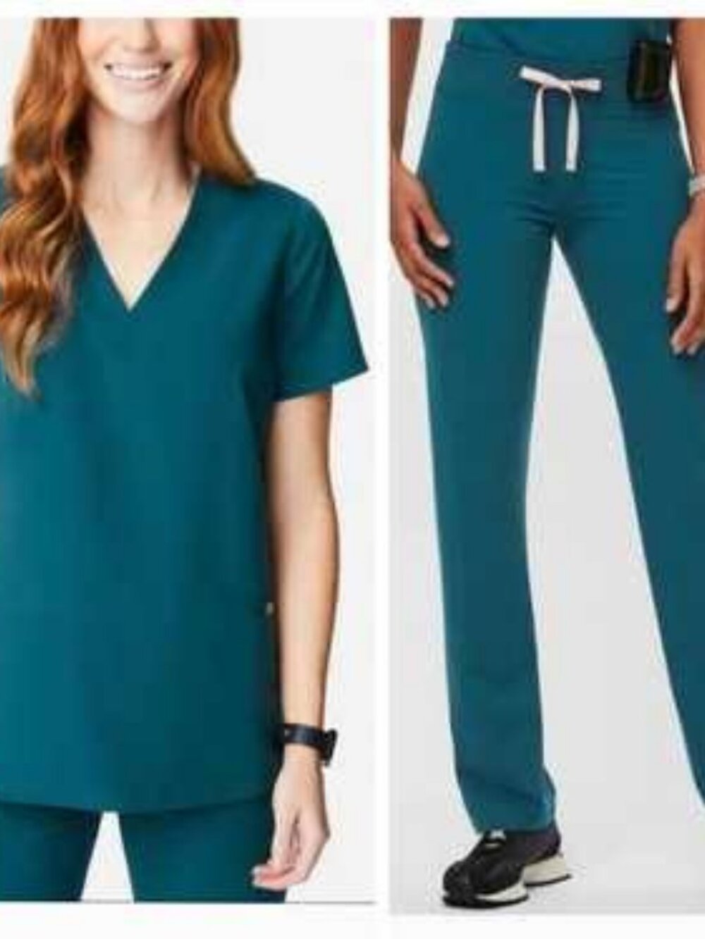 Mandala Scrubs. XXS. One Pocket Top. Women's Mid Rise 9 Pocket Jogger.